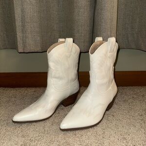 Elegant White Ankle Booties